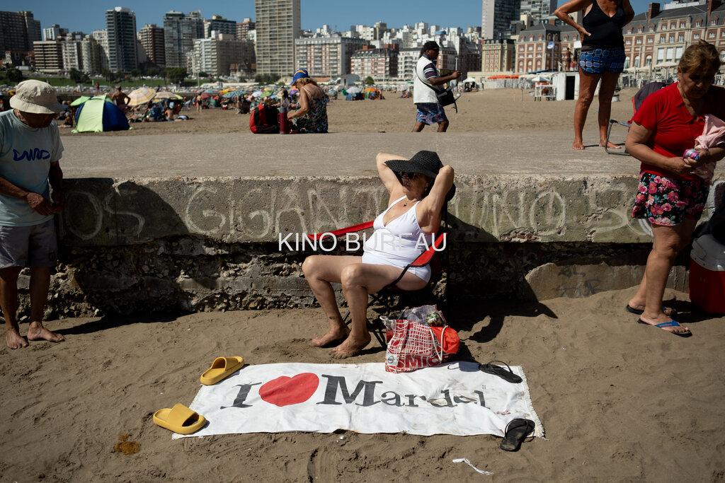Woman Sunbathing in Mar del Plata