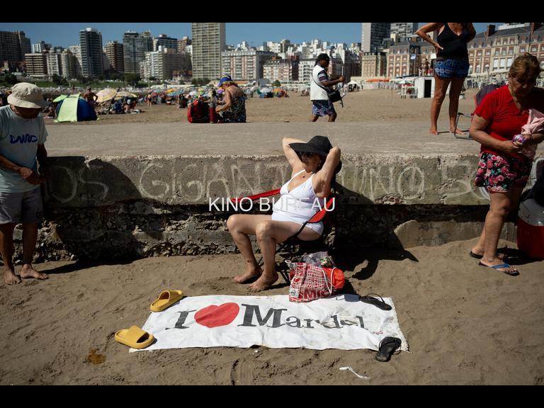 Woman Sunbathing in Mar del Plata
